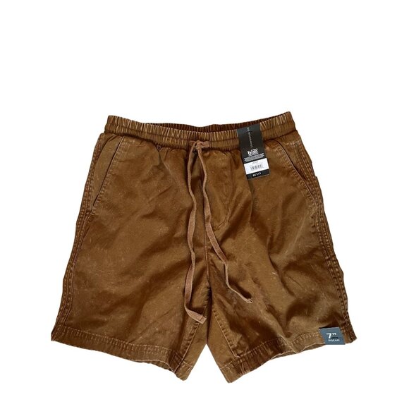No Boundaries Men's Size XS Brown Distressed Wash Drawstring Casual Shorts NWT - Picture 1 of 4